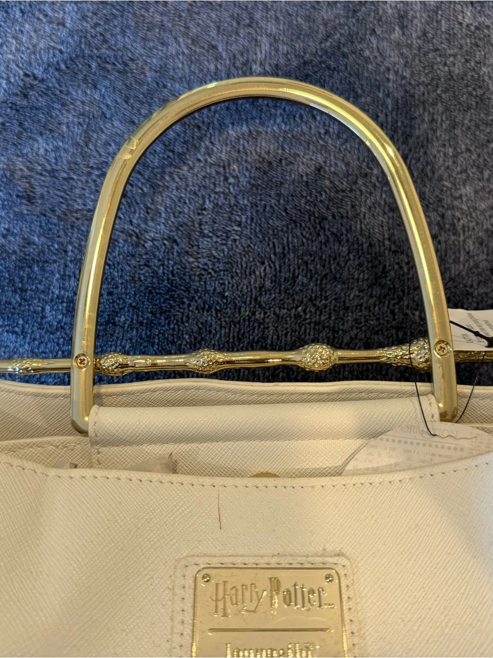 Loungefly Cream Harry Potter Satchel with Gold-Tone Handles